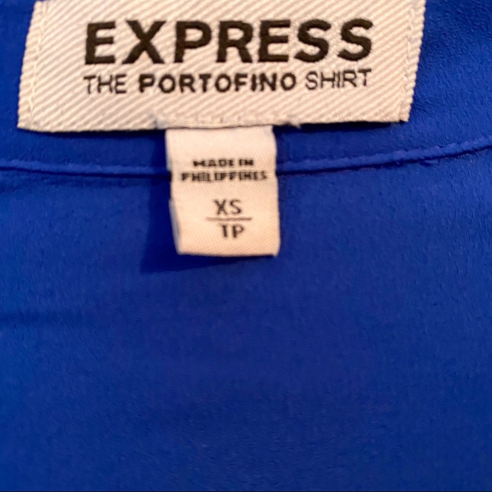 Sheer blue button up - Picture 2 of 3